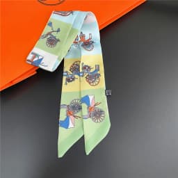 Knot Print Summer Scarf 2024 Luxury Brand Design Women Skinny Bag Scarves Hair Band Neck Silk Scarf For Ladies Foulard Headband