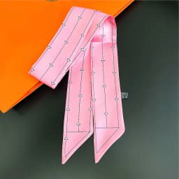 Knot Print Summer Scarf 2024 Luxury Brand Design Women Skinny Bag Scarves Hair Band Neck Silk Scarf For Ladies Foulard Headband