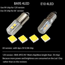 2PCS E10 T4w H21W  Ba9s BA9 BA9S 57 756 1816 1891 1893 Led Bulb lamp Auto Car LED Indicator Light Bulb 6V 6.3V 12V  Warning LED