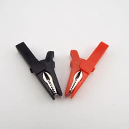55mm Crocodile Clamp Probe Alligator Clip Alligator DIY Clips Test Probe Black Red Color Socket Cable Insulated Electric Clips