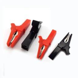 55mm Crocodile Clamp Probe Alligator Clip Alligator DIY Clips Test Probe Black Red Color Socket Cable Insulated Electric Clips