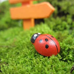 100pcs Tiny Resin Bees Ladybugs Craft Garden Red Landscape Ladybug Decoration DIY Little Animal Figurines Decor Ornaments