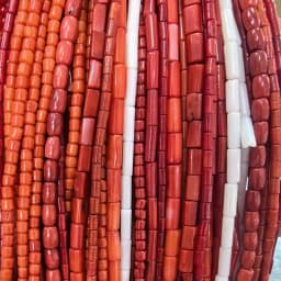 Natural Stone Red Coral Beads Irregularity Geometry Round Square Shape Spacer Beads For Jewelry Making DIY Bracelet Necklace