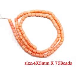 Natural Stone Red Coral Beads Irregularity Geometry Round Square Shape Spacer Beads For Jewelry Making DIY Bracelet Necklace