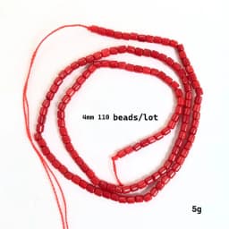 Natural Stone Red Coral Beads Irregularity Geometry Round Square Shape Spacer Beads For Jewelry Making DIY Bracelet Necklace