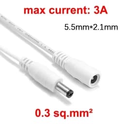 DC Extension Cords 0.5/1/2/3/5/10m 5.5mm 2.1mm 5V 12V 3A 5A Female Male Jack Power Cable for LED Strip Power Adapter CCTV Camera