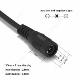 DC Extension Cords 0.5/1/2/3/5/10m 5.5mm 2.1mm 5V 12V 3A 5A Female Male Jack Power Cable for LED Strip Power Adapter CCTV Camera