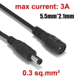 DC Extension Cords 0.5/1/2/3/5/10m 5.5mm 2.1mm 5V 12V 3A 5A Female Male Jack Power Cable for LED Strip Power Adapter CCTV Camera