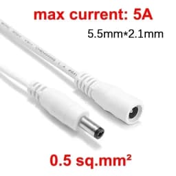 DC Extension Cords 0.5/1/2/3/5/10m 5.5mm 2.1mm 5V 12V 3A 5A Female Male Jack Power Cable for LED Strip Power Adapter CCTV Camera