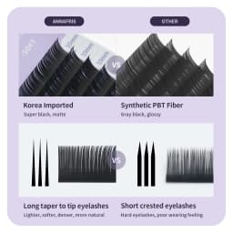 ANNAFRIS 16Rows C D DD Curl Individual Faux Mink Matte Eyelashes Extension Natural Soft Premium Classic Volume Lashes Maquiagem