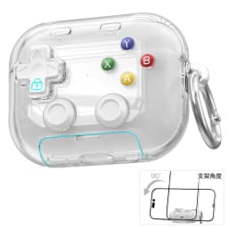 Hard Shell Game Console Design for AirPods Pro 3 2 1 4 5 Case Cover with Secure Lock Clip Protective Cover Headphone Accessories