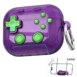 Hard Shell Game Console Design for AirPods Pro 3 2 1 4 5 Case Cover with Secure Lock Clip Protective Cover Headphone Accessories