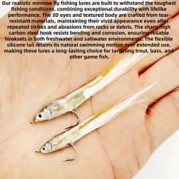 5/6pcs Realistic Minnow Fly Fishing Lures with 3D Eyes, Baitfish Lure Trout & Bass Fishing Baits for Freshwater & Saltwater