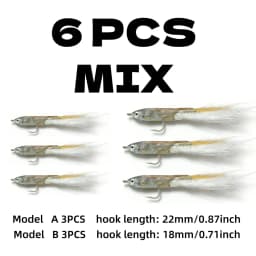 5/6pcs Realistic Minnow Fly Fishing Lures with 3D Eyes, Baitfish Lure Trout & Bass Fishing Baits for Freshwater & Saltwater
