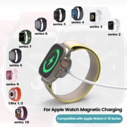Magnetic Wireless Watch Charger Cable For ios Watch 11 10 9 8 7 6 5 4 3 2 Series SE Ultra 1/2 USB Type C Charging iWatch Charger