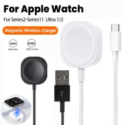 Magnetic Wireless Watch Charger Cable For ios Watch 11 10 9 8 7 6 5 4 3 2 Series SE Ultra 1/2 USB Type C Charging iWatch Charger