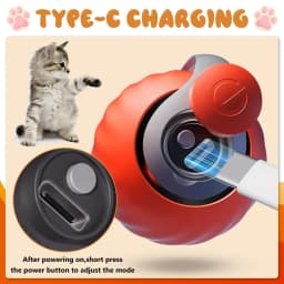 New Speedy Tail 2.0 Cat Toy Speedy Tail Cat Toy Interactive Cat Ball Toy Smart Cat Toys Ball Two Speed Adjustment with Tail