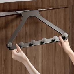 Over The Door Hook with 6 Coat Hooks Door Hanger for Bathroom Towel Rack Cap Holder Over The Door Organizers Home Organization