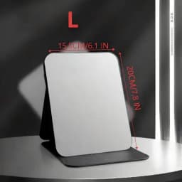Compact Portable Foldable Makeup Mirror Travel-Friendly Stylish Desktop Tool for Students Boys & Girls