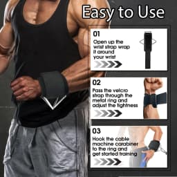 1PC Wrist Straps for Weightlifting, Straps with D Ring Deadlift Straps for Cable Machine Workout Gym Straps
