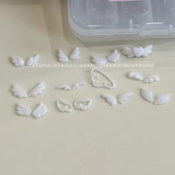 Cute Wings Nail Art Silicone Mold 3D Angel Wings Design Molds Reusable Clear Manicure Template DIY Charms Gel Wings Wedding