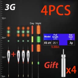4Pcs/Lot Summer Fishing LED Night Luminous Electronic Float BuoyLarge Buoyancy 3g-13g With CR425 Battery 2026 Fishing Tackle