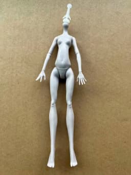 Monster Doll Bald Head Rare Face Doll Makeup Heads Original Slim Doll Body Blue Green Gray Beige Skin Doll Figures
