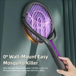 TINSOL Telescopic Rotating Head Electric Mosquito Swatter Rechargeable Electric Mosquito Swatter, Indoor/Outdoor Mosquito Killer