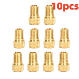 Bicycle Presta To Schrader Adapter Bike Tire Valve Adapter Copper Golden Bicycle Pump Tire Valve Connectors F/V To A/V Converter