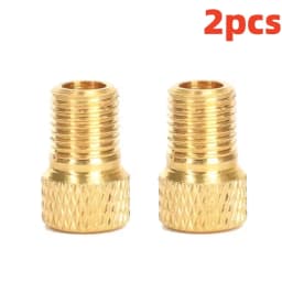 Bicycle Presta To Schrader Adapter Bike Tire Valve Adapter Copper Golden Bicycle Pump Tire Valve Connectors F/V To A/V Converter