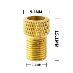 Bicycle Presta To Schrader Adapter Bike Tire Valve Adapter Copper Golden Bicycle Pump Tire Valve Connectors F/V To A/V Converter