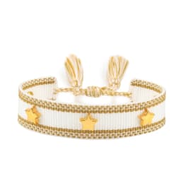Vintage Friendship Bracelets STARS | MOON Bracelets Adjustable Woven Arm Stacked Jewelry