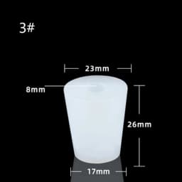 1pcHome Brew Wine Stoppers Silicone Plug With 8mm Hole For Airlock Valve Bubbler Fermentation Exhaust Valve Silicone Rubber Plug