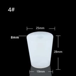 1pcHome Brew Wine Stoppers Silicone Plug With 8mm Hole For Airlock Valve Bubbler Fermentation Exhaust Valve Silicone Rubber Plug