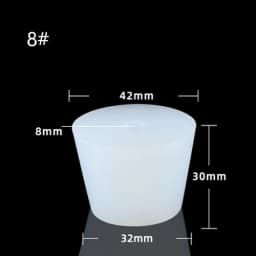 1pcHome Brew Wine Stoppers Silicone Plug With 8mm Hole For Airlock Valve Bubbler Fermentation Exhaust Valve Silicone Rubber Plug