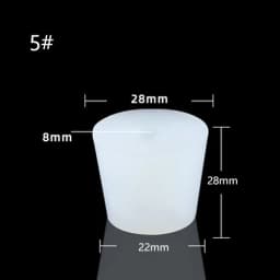 1pcHome Brew Wine Stoppers Silicone Plug With 8mm Hole For Airlock Valve Bubbler Fermentation Exhaust Valve Silicone Rubber Plug