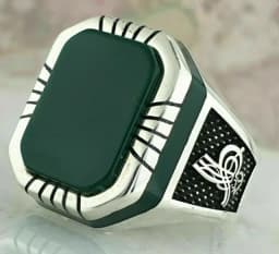 New Inlaid Emerald Men's Luxury Ring Personality Retro Domineering Personality Ring To Attend The Banquet Party Jewelry