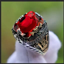 New Inlaid Emerald Men's Luxury Ring Personality Retro Domineering Personality Ring To Attend The Banquet Party Jewelry