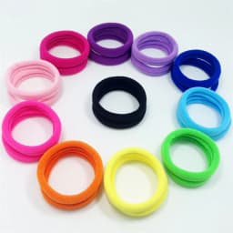 50pcs Black Elastic Hair Band Leagues Ties Colets Scrunchies Springs Gum Accessory For Girl Women No Damage Pigtails Holder Set