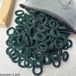50pcs Black Elastic Hair Band Leagues Ties Colets Scrunchies Springs Gum Accessory For Girl Women No Damage Pigtails Holder Set