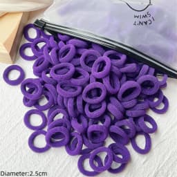 50pcs Black Elastic Hair Band Leagues Ties Colets Scrunchies Springs Gum Accessory For Girl Women No Damage Pigtails Holder Set