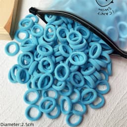 50pcs Black Elastic Hair Band Leagues Ties Colets Scrunchies Springs Gum Accessory For Girl Women No Damage Pigtails Holder Set