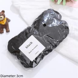 50pcs Black Elastic Hair Band Leagues Ties Colets Scrunchies Springs Gum Accessory For Girl Women No Damage Pigtails Holder Set