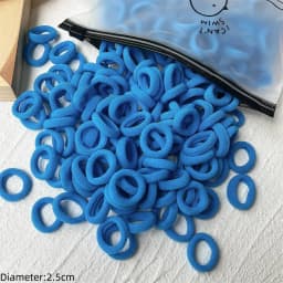 50pcs Black Elastic Hair Band Leagues Ties Colets Scrunchies Springs Gum Accessory For Girl Women No Damage Pigtails Holder Set