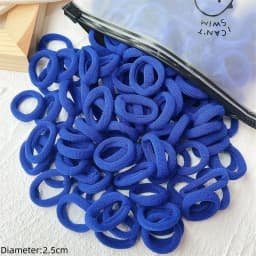 50pcs Black Elastic Hair Band Leagues Ties Colets Scrunchies Springs Gum Accessory For Girl Women No Damage Pigtails Holder Set