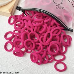 50pcs Black Elastic Hair Band Leagues Ties Colets Scrunchies Springs Gum Accessory For Girl Women No Damage Pigtails Holder Set