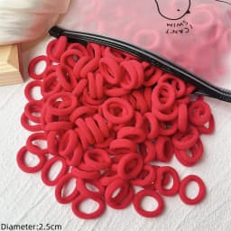 50pcs Black Elastic Hair Band Leagues Ties Colets Scrunchies Springs Gum Accessory For Girl Women No Damage Pigtails Holder Set