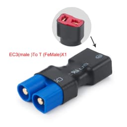 MIBIDAO EC5 to T Deans Female Male Connector RC Lipo Battery Control Parts Banana Plug Adapter