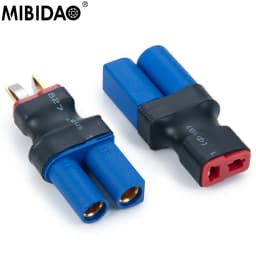 MIBIDAO EC5 to T Deans Female Male Connector RC Lipo Battery Control Parts Banana Plug Adapter