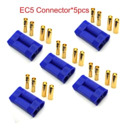 MIBIDAO EC5 to T Deans Female Male Connector RC Lipo Battery Control Parts Banana Plug Adapter